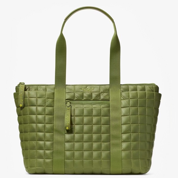 ♠️Kate Spade Camden Quilted Extra Large Tote, Kelp Forest NWT